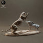 Produktfoto Tier Figur Diorama, Modellbau: 0: Wildtier Figur: Leopard jagt Warzenschwein – Tiere der Savanne (Ref 01_01_42)