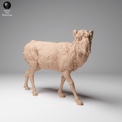Foto do produto de figura de animal em diorama, modelismo: 0: Figura de animal selvagem: Antílope Saiga Mongol – Fêmea em pelagem de inverno (Ref 24_12_14)