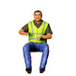 3DP Miniatures 0: Sitzende Figur: Lkw-Fahrer mit Warnweste in Fahrposition (Ref. Nr. 465)