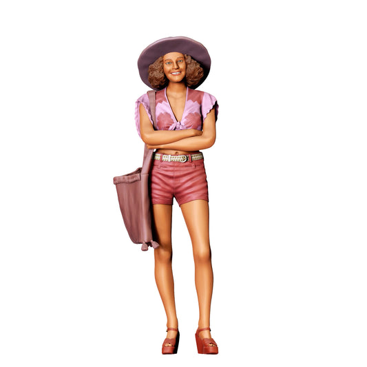 Diorama Modellbau Produktfoto 0: Frau mit Hut und Tasche – Figur in sommerlicher Kleidung (Ref. Nr. 426)