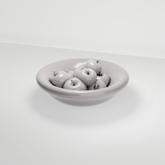 Diorama Modellbau Produktfoto 0: Diorama Küche & Tafel: Obstschale mit Äpfeln (Ref. 204D)