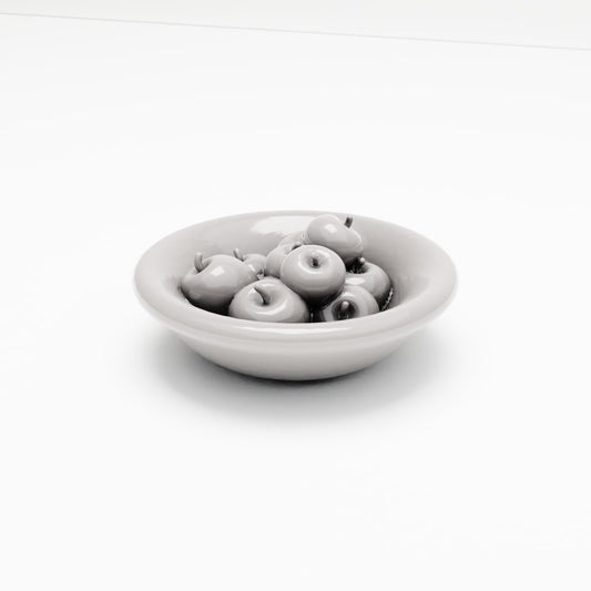 MyPortal 204 0: Diorama cucina e tavola: ciotola della frutta con mele (Rif. 204D)
