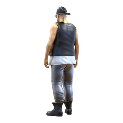 Zdjęcie produktu 5 z 6: Figurka miniaturowa: Biker/Członek gangu z kamizelką i okularami przeciwsłonecznymi (nr 285)
