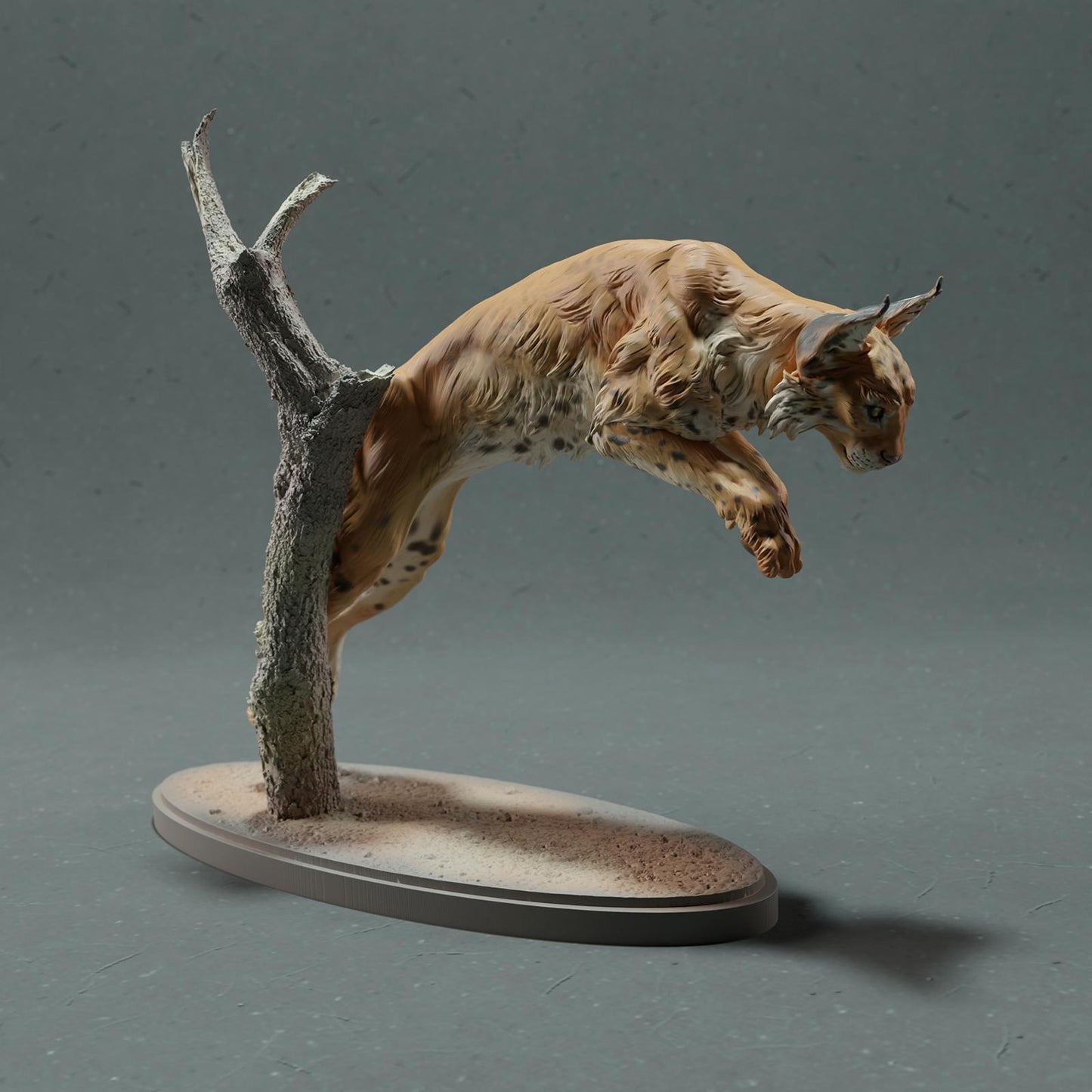 Produktfoto Tier Figur Diorama, Modellbau: 0: Wildtier Figur: Luchs – Bobcat Leep (Ref 01_01_76)