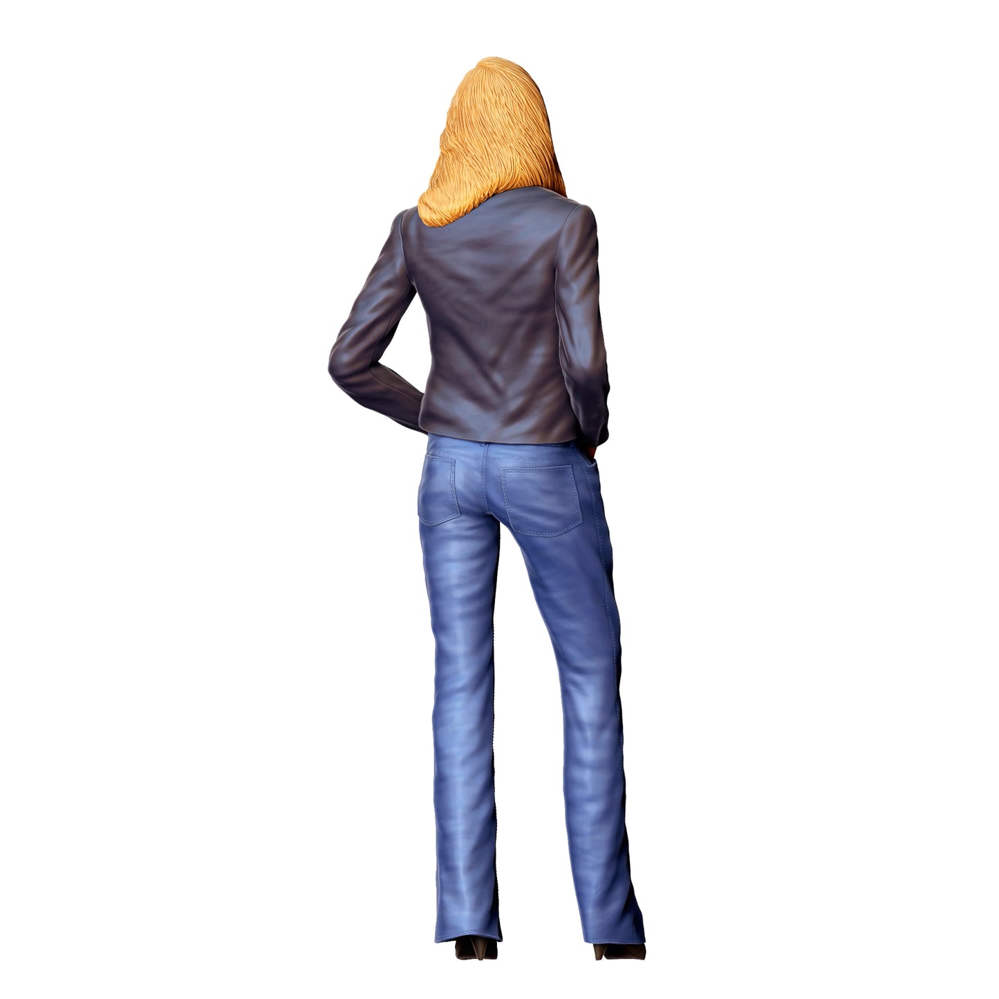 3DP Miniatures 3: Stehende Figur: Frau mit Jacke & Jeans, Hände in den Taschen (Ref. Nr. 474)