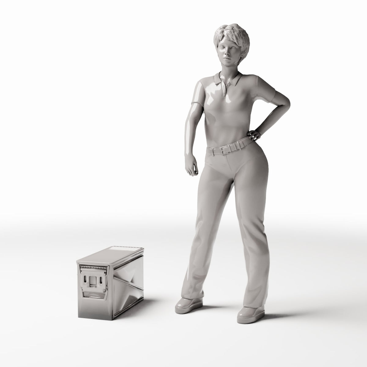 Diorama Modellbau Produktfoto 1: Diorama Lager: Militärische Transportkiste mit Beschlägen (Ref. 384D)