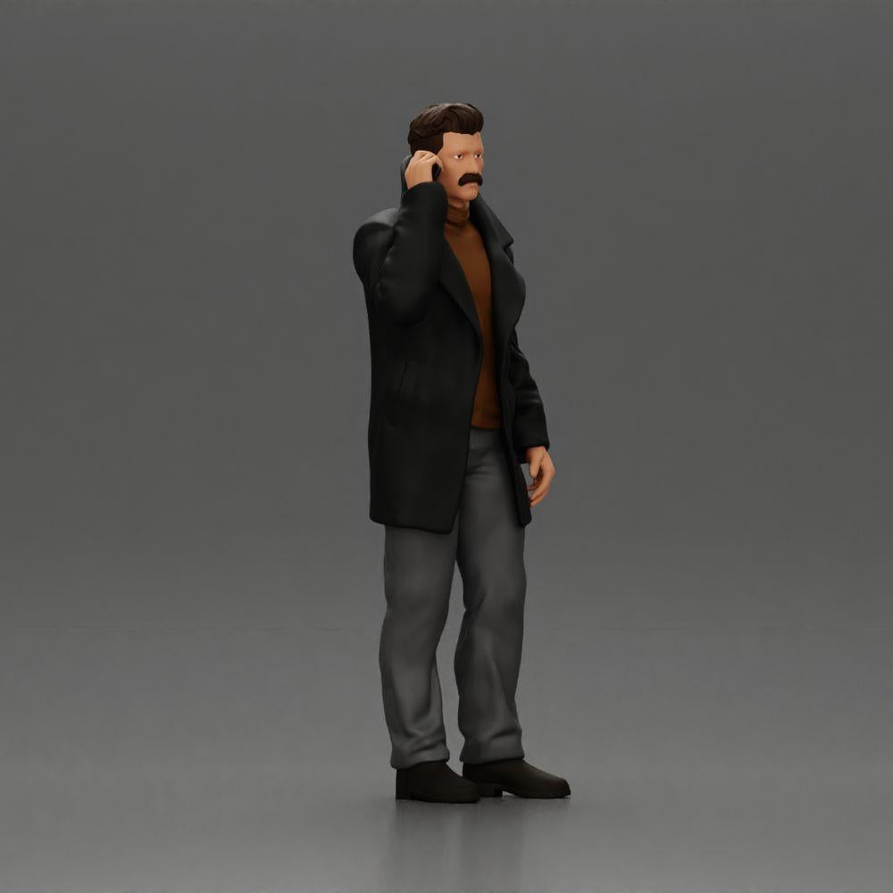 Imagem do produto de modelismo de diorama 1: Figura de diorama - homem turco de casaco com pulôver de gola alta, ao telefone (Ref Nr. A78)
