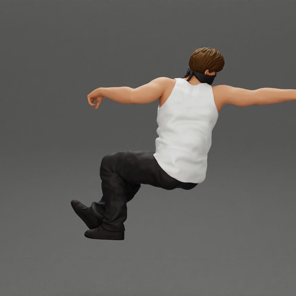 Diorama Modelismo Foto de Produto 3: Miniatura de Diorama: Gangster mascarado sentado com pistola no carro (Ref Nr. A116)