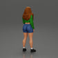 Diorama Modellbau prodotto foto 3: Miniatura figura: Ragazza sportiva in piedi con giacca corta, pantaloni corti e sneakers (Ref Nr. A74)