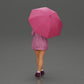 Modello diorama foto prodotto 3: figura di diorama femminile con cardigan aperto e pantaloni corti con ombrello (Rif. Nr. A92)