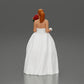 Diorama Modellbau Produktfoto 4: Diorama Figur: Miniatur-Braut in bodenlangem weißen Kleid mit Blumenstrauß (Ref Nr. A132)
