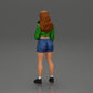 Diorama Modellismo foto prodotto 4: Miniatura: Ragazza sportiva in piedi con giacca corta, pantaloni corti e sneakers (Rif. Nr. A74)