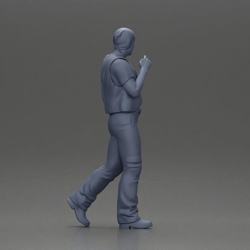 Διακοσμητικό Μοντέλο Φωτογραφία Προϊόντος 8: Περπατώντας Μινιατούρα, Άνδρας με Κεφαλομάντηλο και Γιλέκο για Διακοσμητικό - λεπτομερές (Ref Nr. A65)