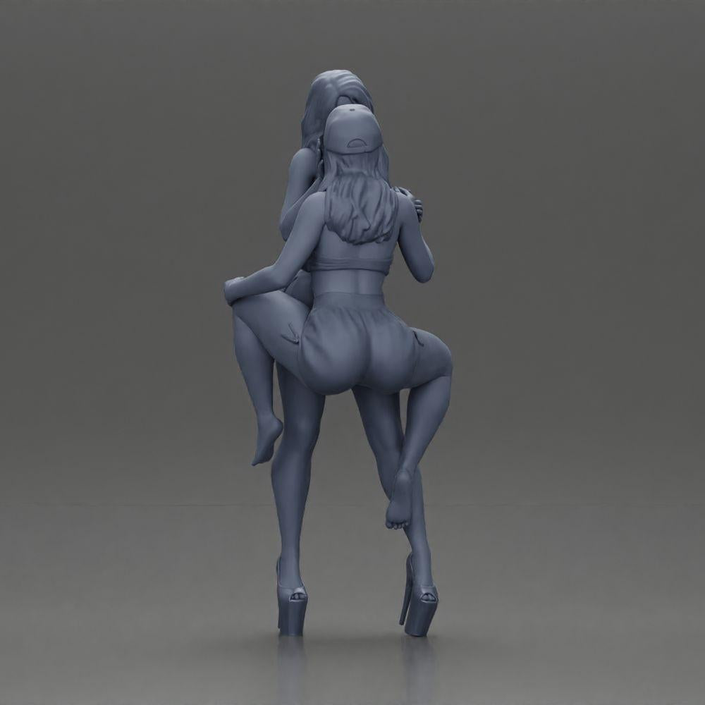 Diorama modelarstwo produkt zdjęcie 8: Miniatura dioramy: 2 figury - czapka, top i szorty; krótka sukienka z platformami (Ref Nr. A135)
