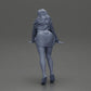 Diorama Modellismo Foto Prodotto 8: Miniatura di Diorama: Donna in camicia lunga, posa dinamica in avanti sulle punte dei piedi (Ref Nr. A121)