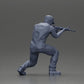 Diorama Modellbau Produktfoto 9: Diorama Figur: Kniende Miniaturfigur mit Gewehr - defensive Taktik-Pose für Diorama (Ref Nr. A140)