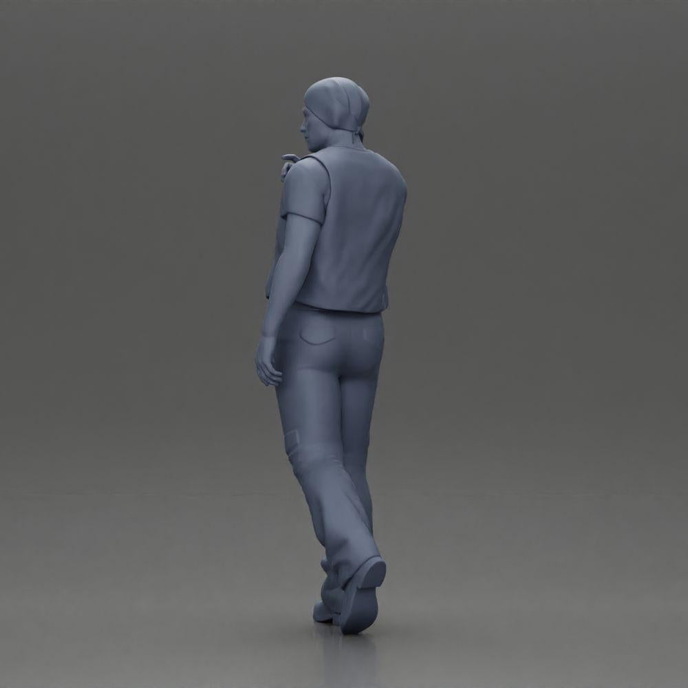 Διακοσμητικό μοντέλο φωτογραφία προϊόντος 10: Περπατητή miniatura, άνδρας με μαντήλι και γιλέκο για διακοσμητικό - λεπτομερές (Ref Nr. A65)