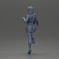 Diorama Modellbau Produktfoto 10: Miniatur: Selbstbewusste Frau in kurzer Jacke und Minirock, dynamische Pose (Ref Nr. A139)