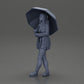 Diorama modellismo foto prodotto 11: Figura femminile diorama in cardigan aperto e pantaloni corti con ombrello (Ref Nr. A92)