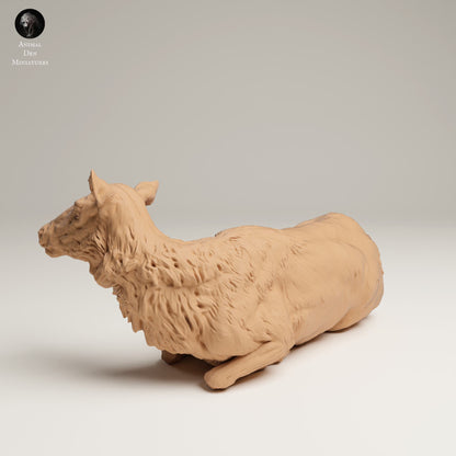 Zdjęcie produktu Figura zwierzęcia Diorama, modelarstwo: 0: Figura dzikiego zwierzęcia: Leżąca łania – Góry Skaliste (Ref 25_06_14)