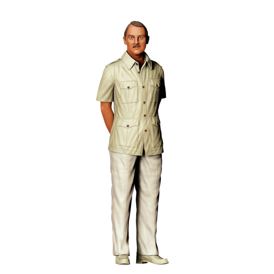 Diorama Modellbau Produktfoto 0: Gentleman im Safari-Look – Britischer Verwalter (Ref. Nr. 427)