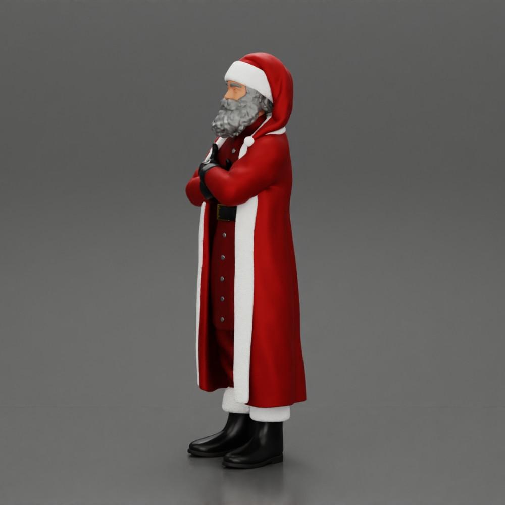 Modello diorama foto prodotto 5: miniatura Babbo Natale, in piedi con le braccia incrociate per diorama (Rif. Nr. A51)