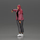 Diorama Modellismo foto prodotto 5: figura di donna con velo e giacca, appoggiata all'auto, braccio teso (Rif. Nr. A59)