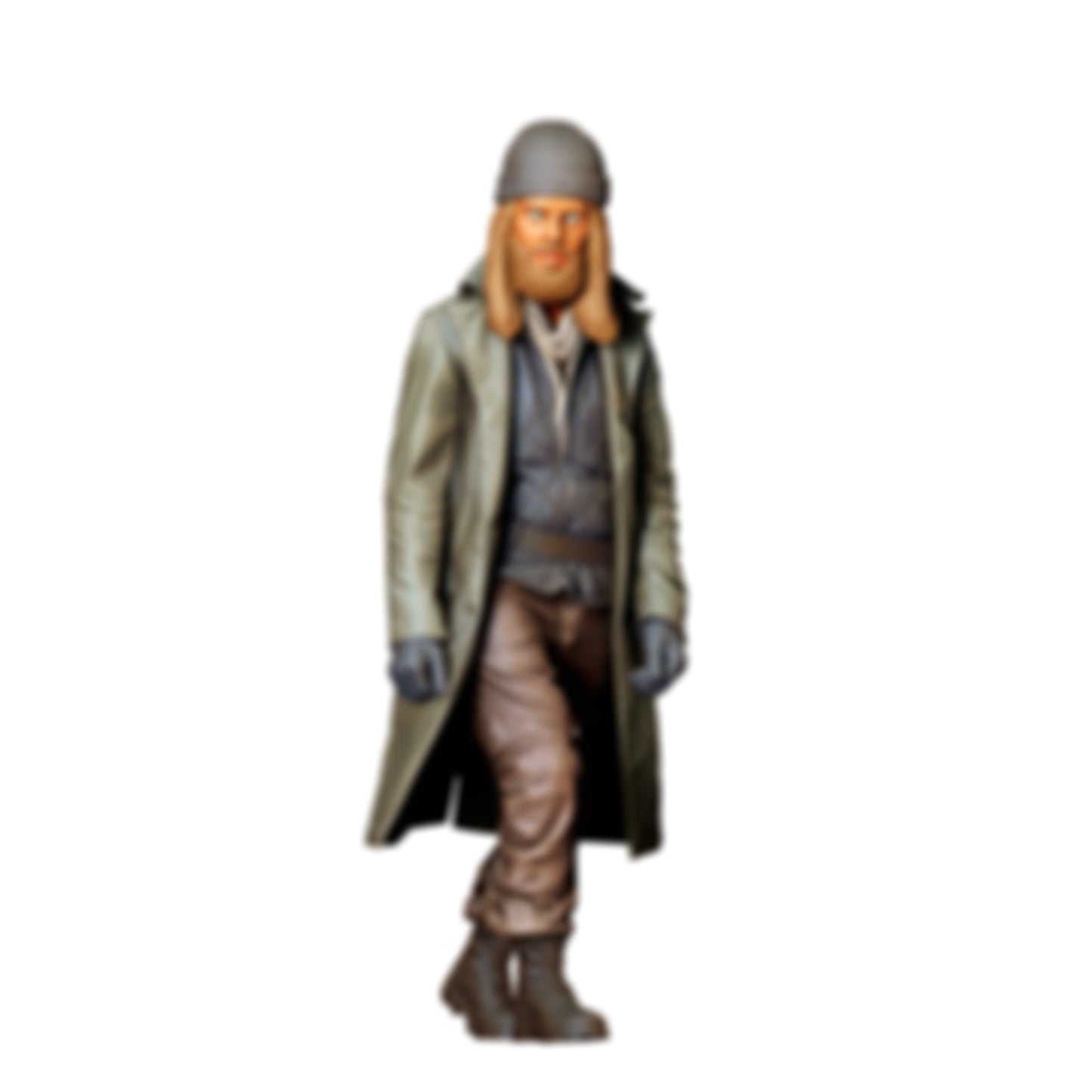 3DP Miniatures 0: Στάσιμη φιγούρα: Άνδρας με μακρύ παλτό, καπέλο, γάντια & μπότες (Ref. Nr. 494)