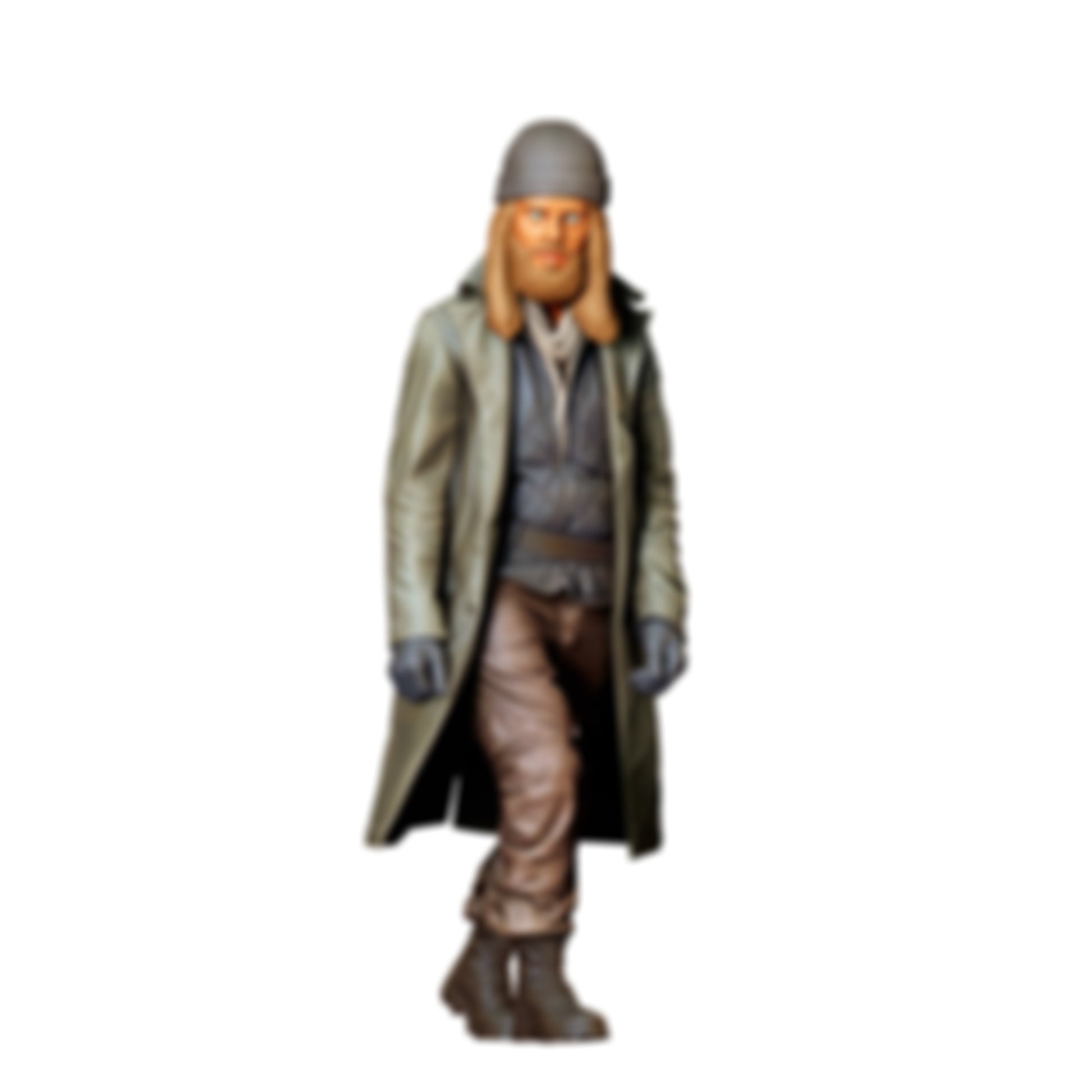 3DP Miniatures 0: Στάσιμη φιγούρα: Άνδρας με μακρύ παλτό, καπέλο, γάντια & μπότες (Ref. Nr. 494)