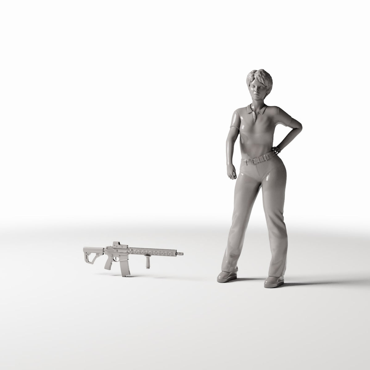 Foto prodotto per modellismo diorama 1: armi per diorama: moderno fucile d’assalto con ottica di puntamento (rif. 413D)
