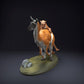 Produktfoto Tier Figur Diorama, Modellbau: 0: Wildtier Figur: Berglöwe jagt Guanako (Ref 01_01_51)
