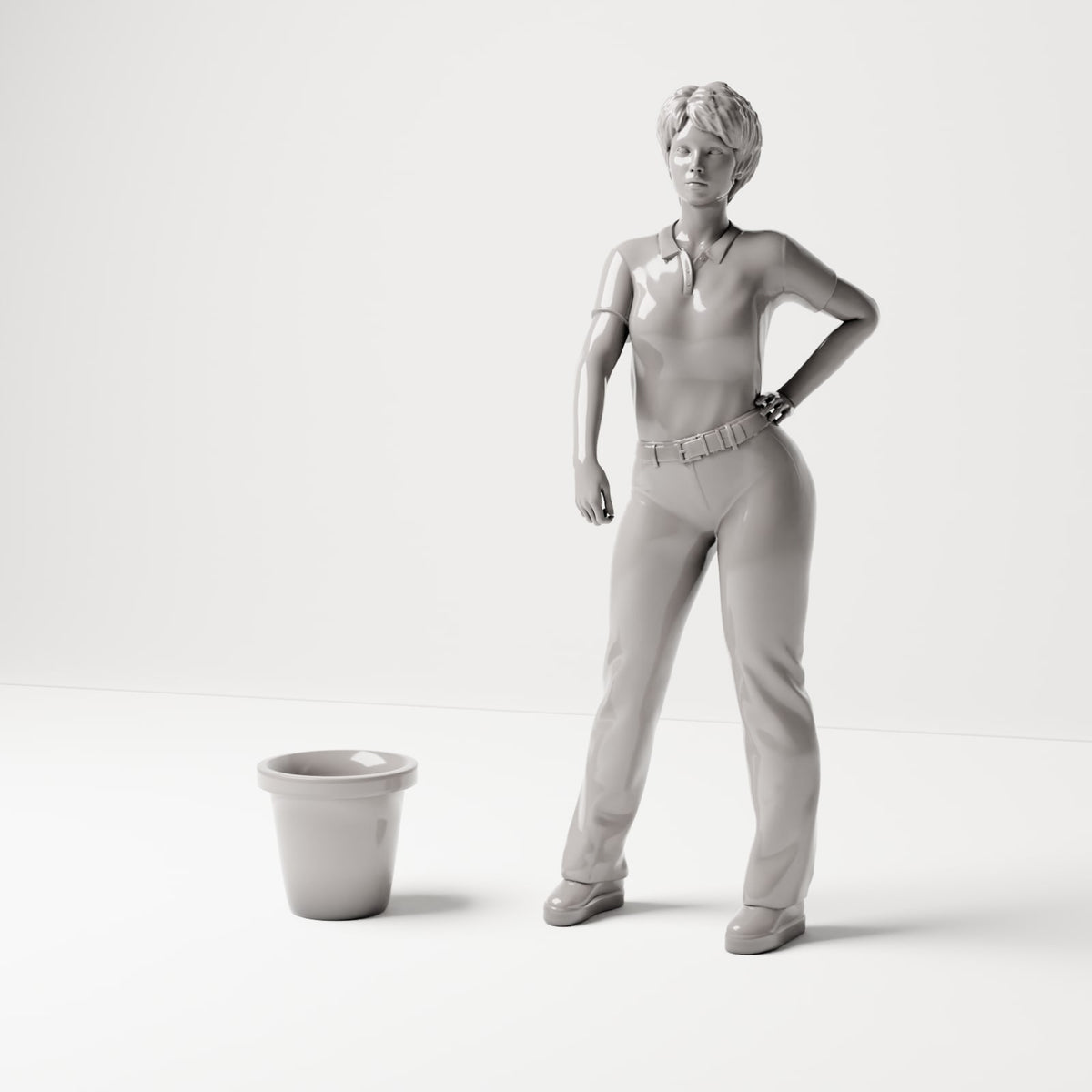 Foto prodotto per diorami e modellismo 0: Pianta per diorama: vaso da fiori con trifoglio Oxalis per diorama (Ref. 57D)