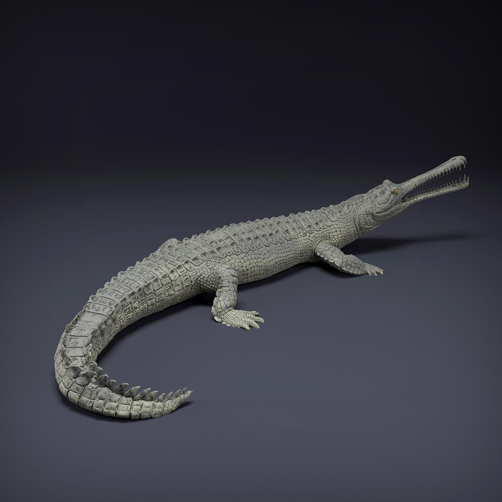 Produktfoto Tier Figur Diorama, Modellbau: 0: Dschungel Tier Figur: Gangesgavial – Gharial (Ref 01_01_80)