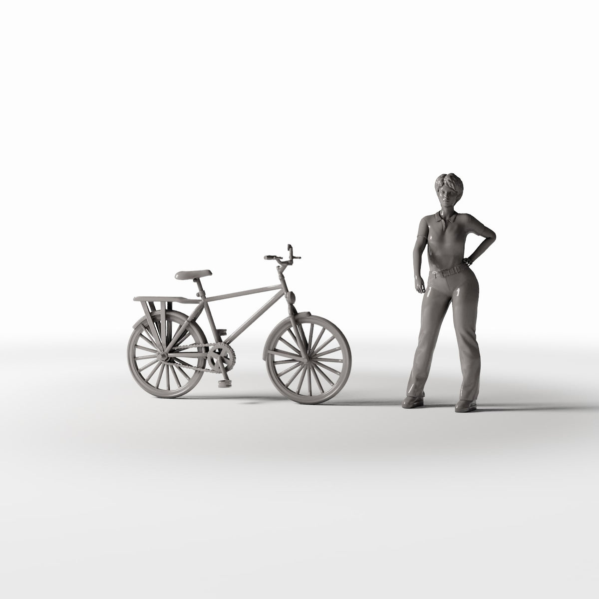 Foto prodotto per diorami e modellismo 1: Diorama stradale: bicicletta con sedile posteriore (Ref. 604D)