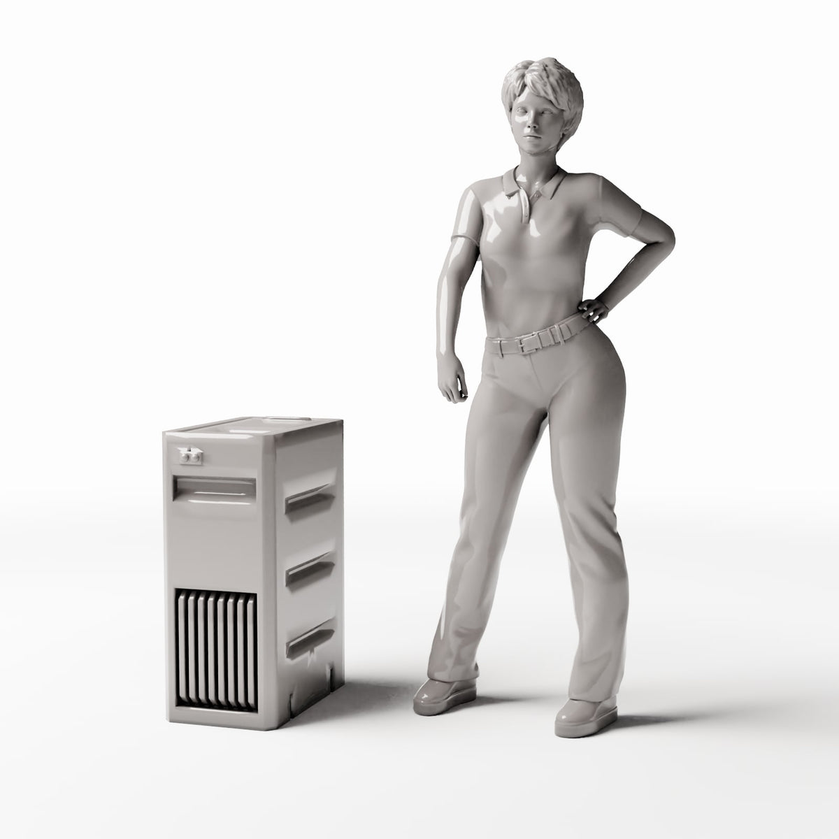 Foto prodotto per diorami e modellismo 1: Arredo per diorama: torre computer per postazione di lavoro (Ref. 688D)