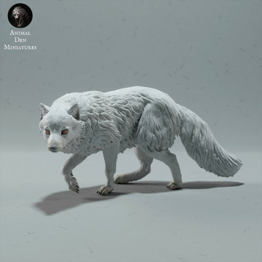 Φωτογραφία προϊόντος φιγούρας ζώου Animal Den Miniatures 0: Πολική φιγούρα ζώου: Αρκτική αλεπού (22_12_18)