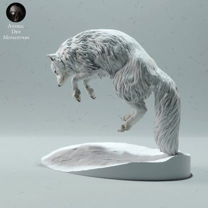 Produktfoto Tierfigur Animal Den Miniatures 3: Polar Tierfigur: Polarfuchs - springend (22_12_17)