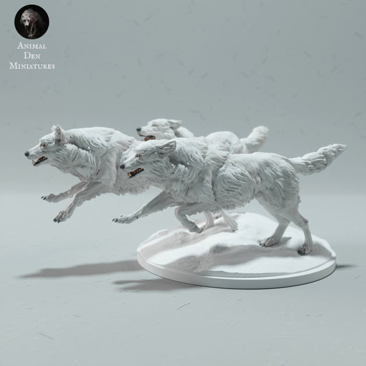 Produktfoto Tierfigur Animal Den Miniatures 0: Arktis Tierfigur: Polarwölfe - laufend (23_01_12)