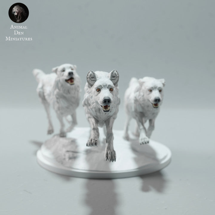 Produktfoto Tierfigur Animal Den Miniatures 1: Arktis Tierfigur: Polarwölfe - laufend (23_01_12)