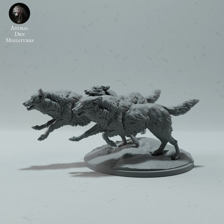Produktfoto Tierfigur Animal Den Miniatures 3: Arktis Tierfigur: Polarwölfe - laufend (23_01_12)