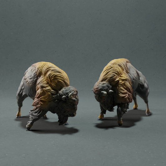 Produktfoto Tierfigur Animal Den Miniatures 0: Wildtier Tierfigur: Amerikanischer Bison - kämpfend (22_10_13)