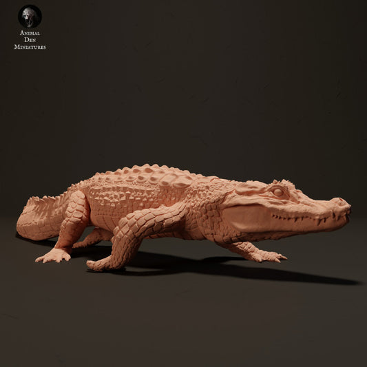 Φωτογραφία προϊόντος ζωικής φιγούρας Animal Den Miniatures 0: Ερπετό ζωική φιγούρα: Μαύρος καϊμάν (23_06_05)