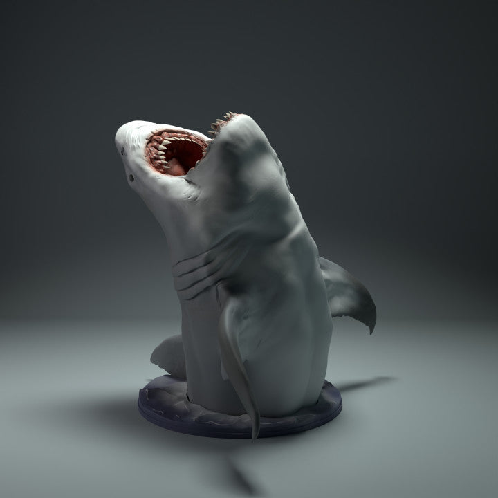 Produktfoto Tierfigur Animal Den Miniatures 0: Meerestier Tierfigur: Weißer Hai - beim Sprung aus dem Wasser (22_09_09)