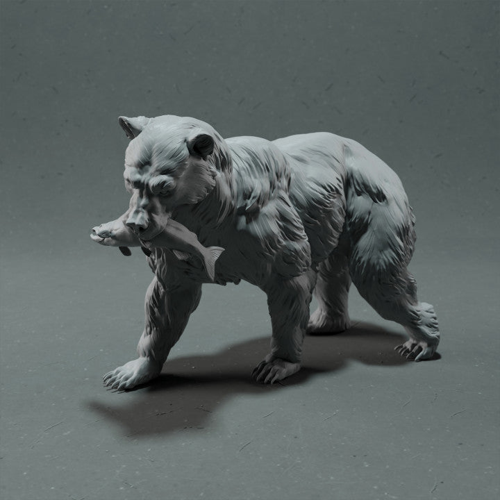 Produktfoto Tierfigur Animal Den Miniatures 1: Wildtier Tierfigur: Grizzlybär mit Lachs (22_10_16)