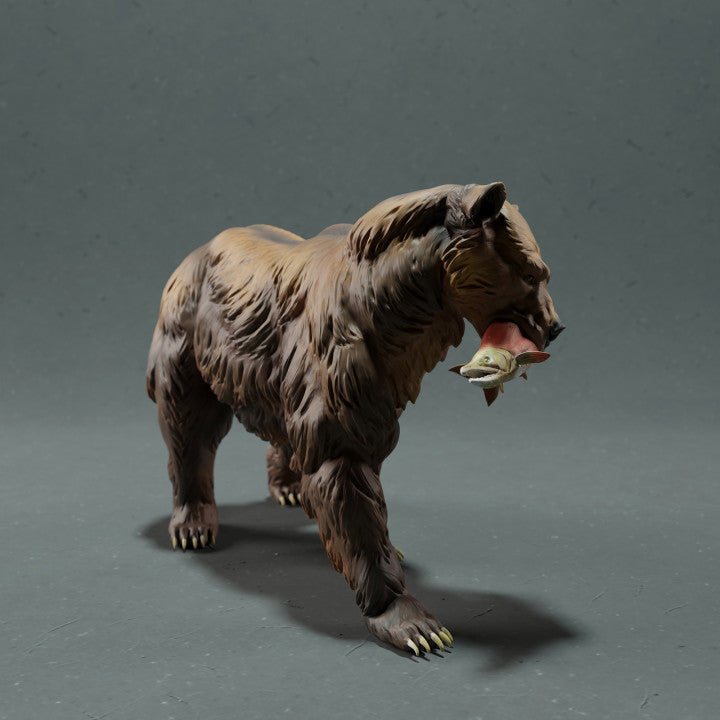 Produktfoto Tierfigur Animal Den Miniatures 2: Wildtier Tierfigur: Grizzlybär mit Lachs (22_10_16)