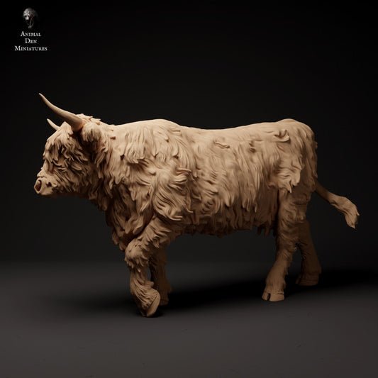 Produktfoto Tier Figur Diorama, Modellbau: 0: Schottisches Hochlandrind gehend: Tiere aus Nordeuropa