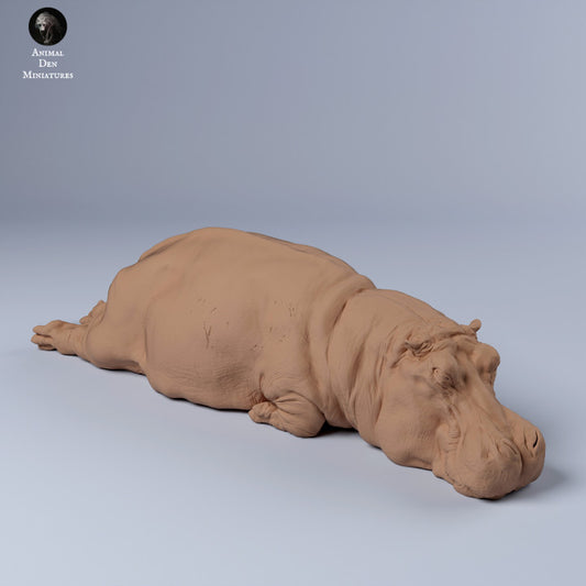 Produktfoto Tier Figur Diorama, Modellbau: 0: Hippo/ Flusspferd schlafend: Tiere aus Afrika