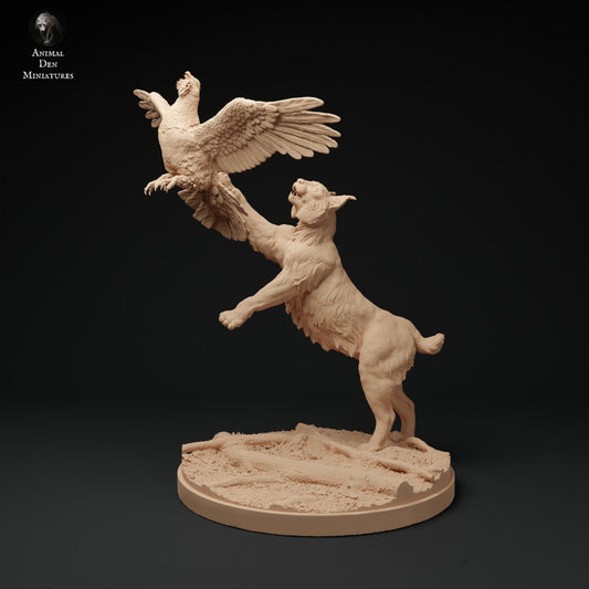 Produktfoto Tier Figur Diorama, Modellbau: 0: Luchs jagt Auerhuhn: Tiere aus Europa