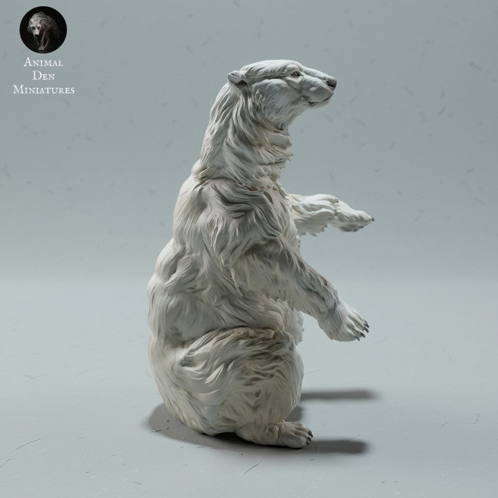 Φωτογραφία προϊόντος ζωικής φιγούρας Animal Den Miniatures 1: Αρκτική ζωική φιγούρα: πολική αρκούδα - καθιστή (23_01_15)