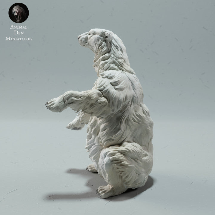 Φωτογραφία προϊόντος φιγούρας ζώου Animal Den Miniatures 2: Φιγούρα ζώου Αρκτικής: πολική αρκούδα - καθιστή (23_01_15)